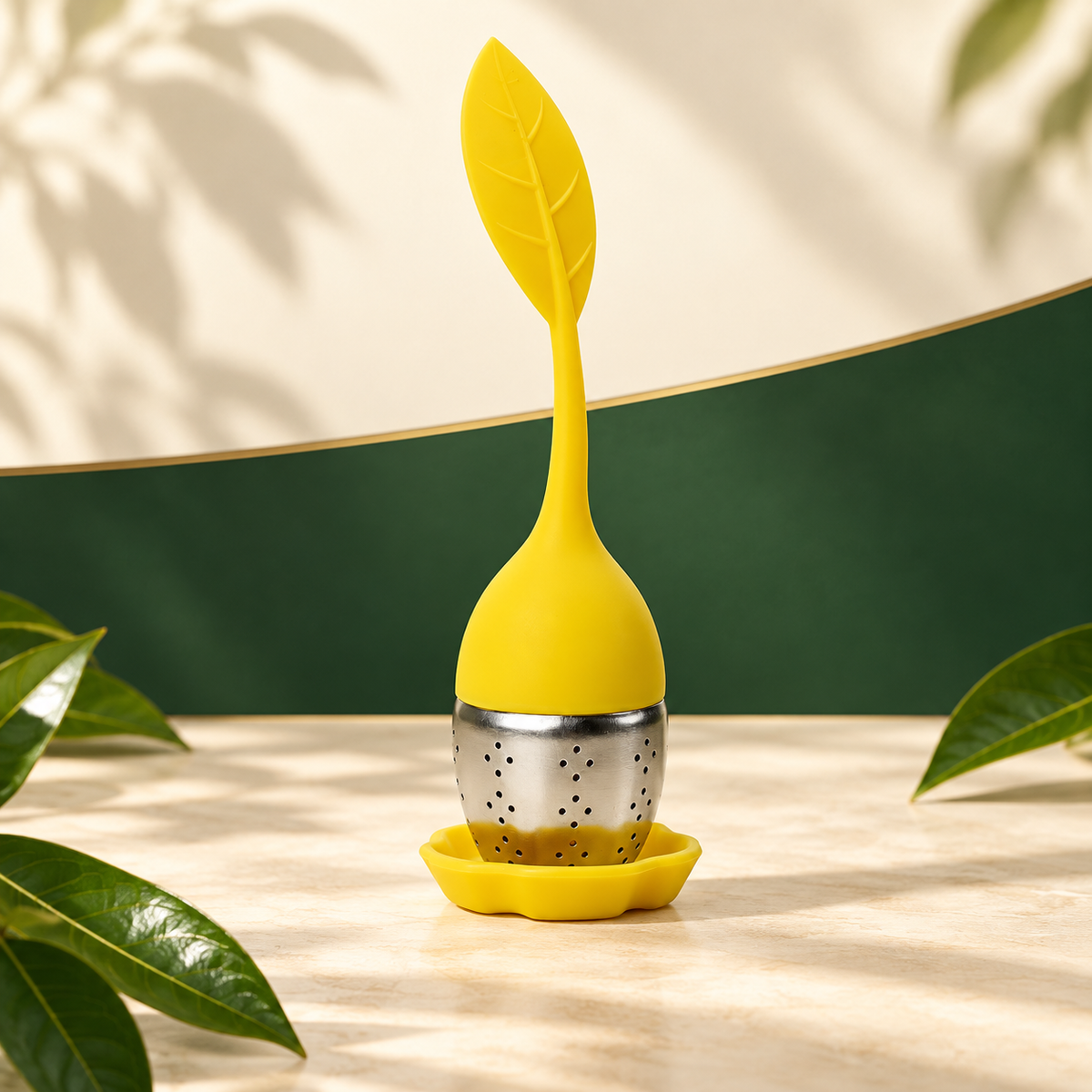 Soursopshop: Signature Stainless Steel Silicone Tea Leaf Infuser
