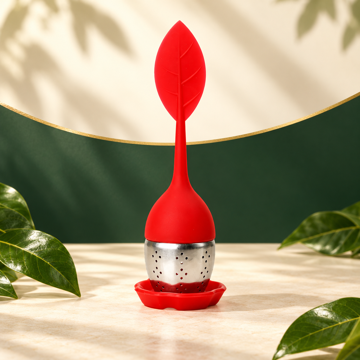 Soursopshop: Signature Stainless Steel Silicone Tea Leaf Infuser