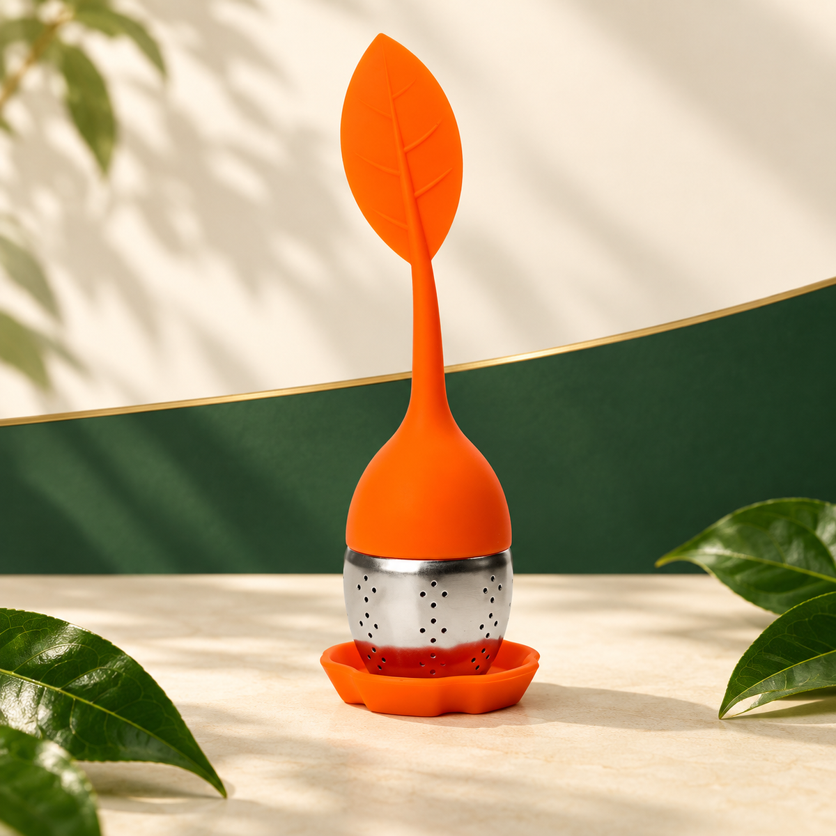 Soursopshop: Signature Stainless Steel Silicone Tea Leaf Infuser