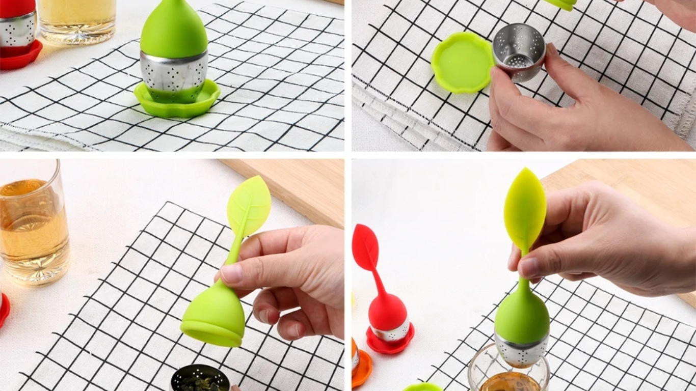 Soursopshop: Signature Stainless Steel Silicone Tea Leaf Infuser